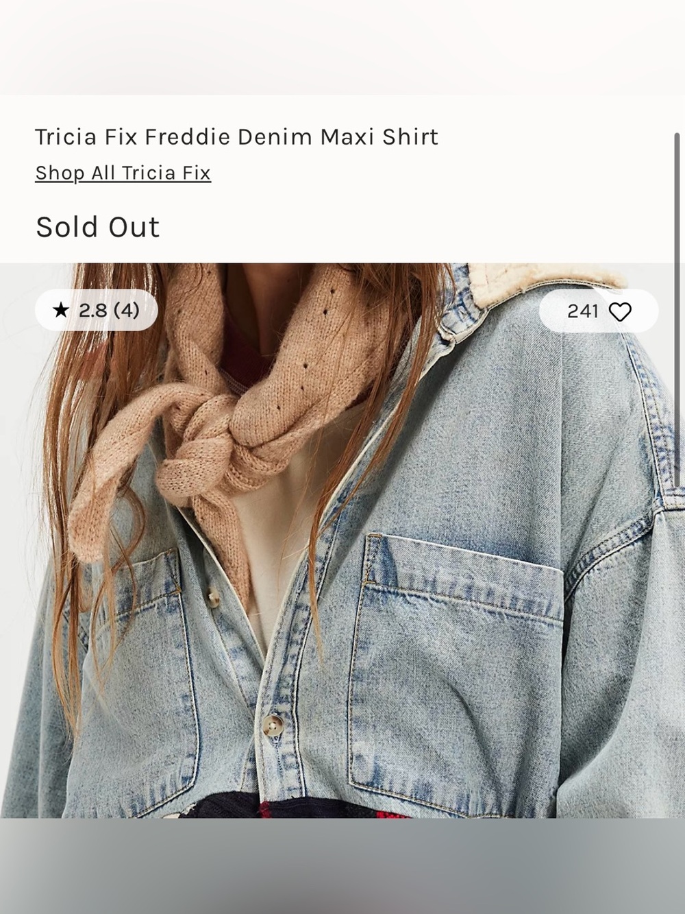 NWOT Free People Tricia Fix Freddie Denim Maxi Shirt - denim blue black - Small - Picture 6 of 13